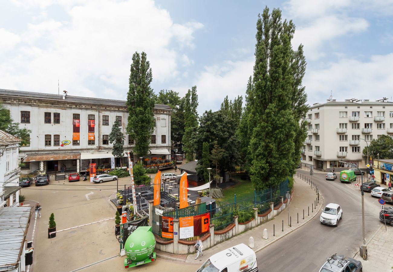 blick, blick von der wohnung, blick auf die straße, blick auf die stadt, außen, wohnung, miete