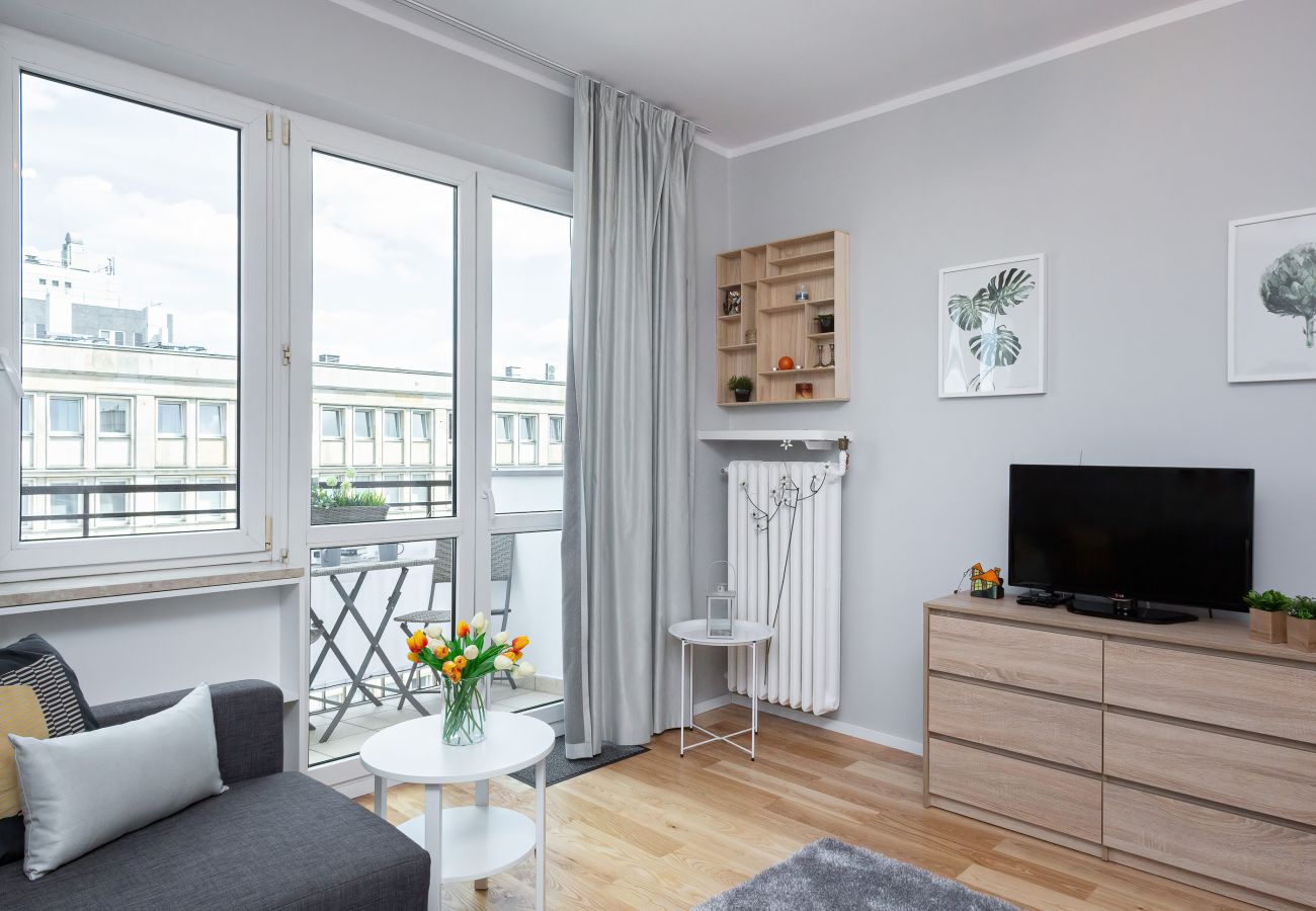 Ferienwohnung in Warszawa - Apartment City Center Krucza | 1 Schlafzimmer, Balkon