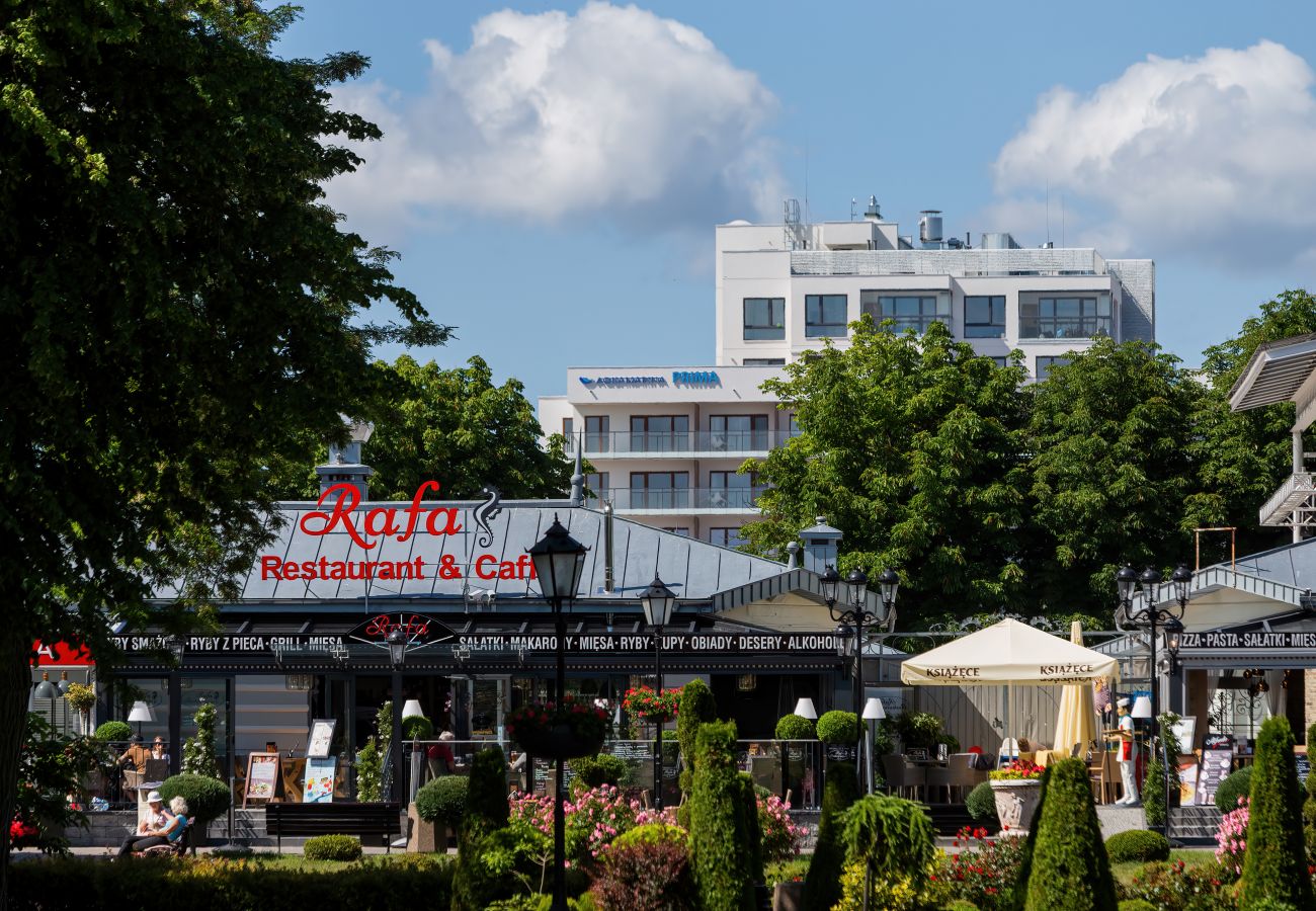 Wohnung, Vermietung, außerhalb, Gebäude, Aquamarina Prima, Garten, Strand, Ostsee, Międzyzdroje