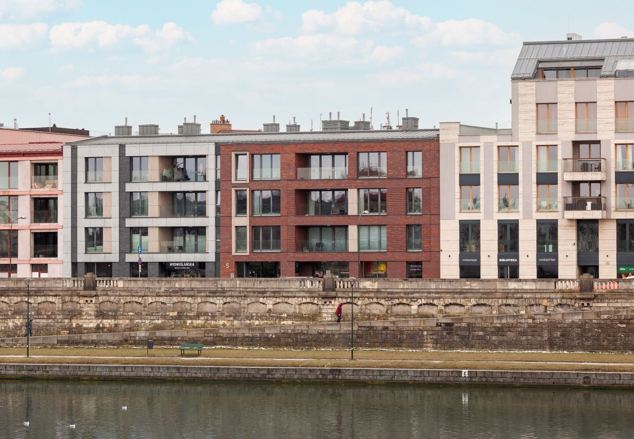 Ferienwohnung in Kraków - Nadwiślańska 5/9, 1 Schlafzimmer Apartment mit Balkon, Krakau