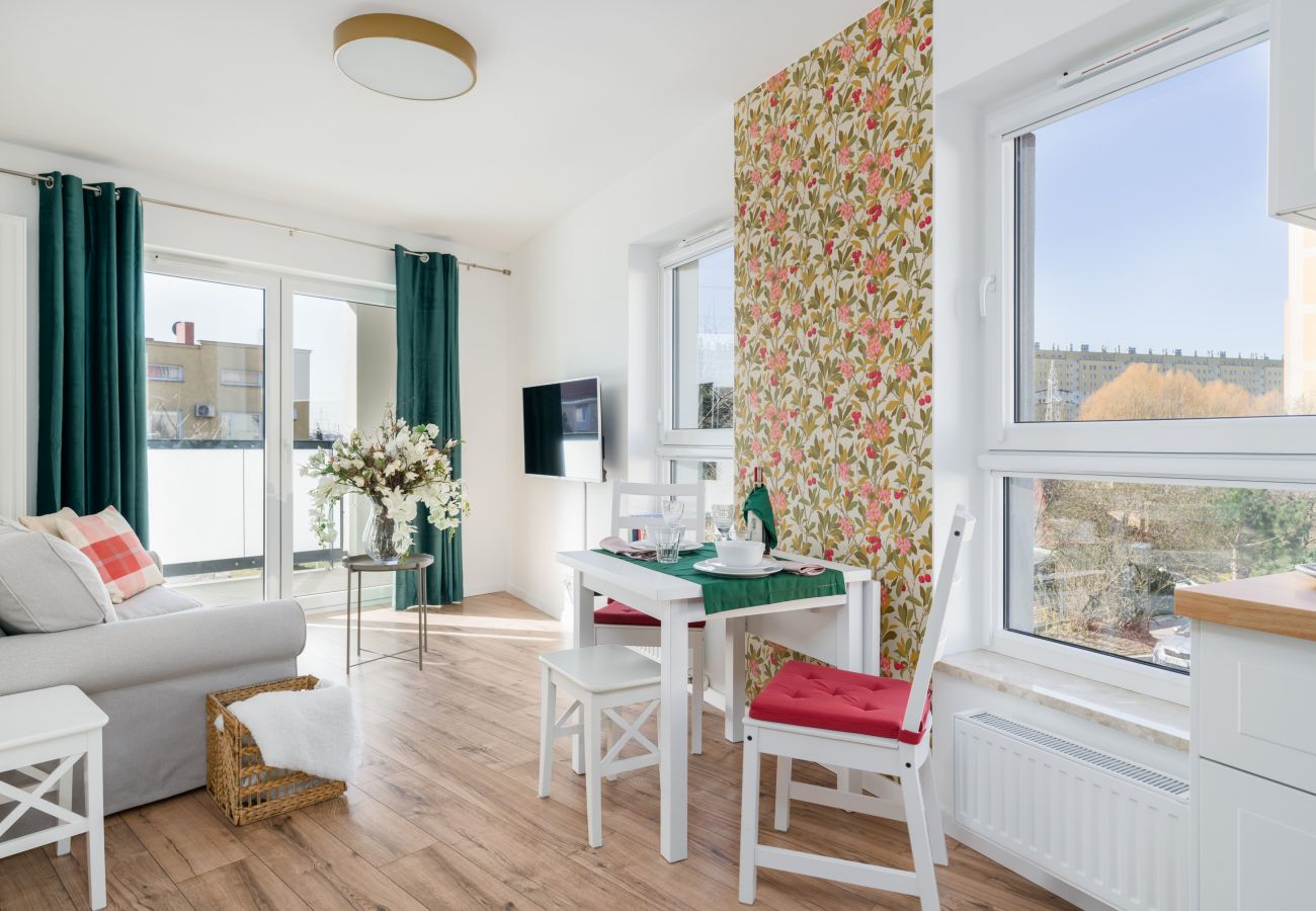 Ferienwohnung in Poznań - Rejtana 4/28, 1 Schlafzimmer, mit Balkon