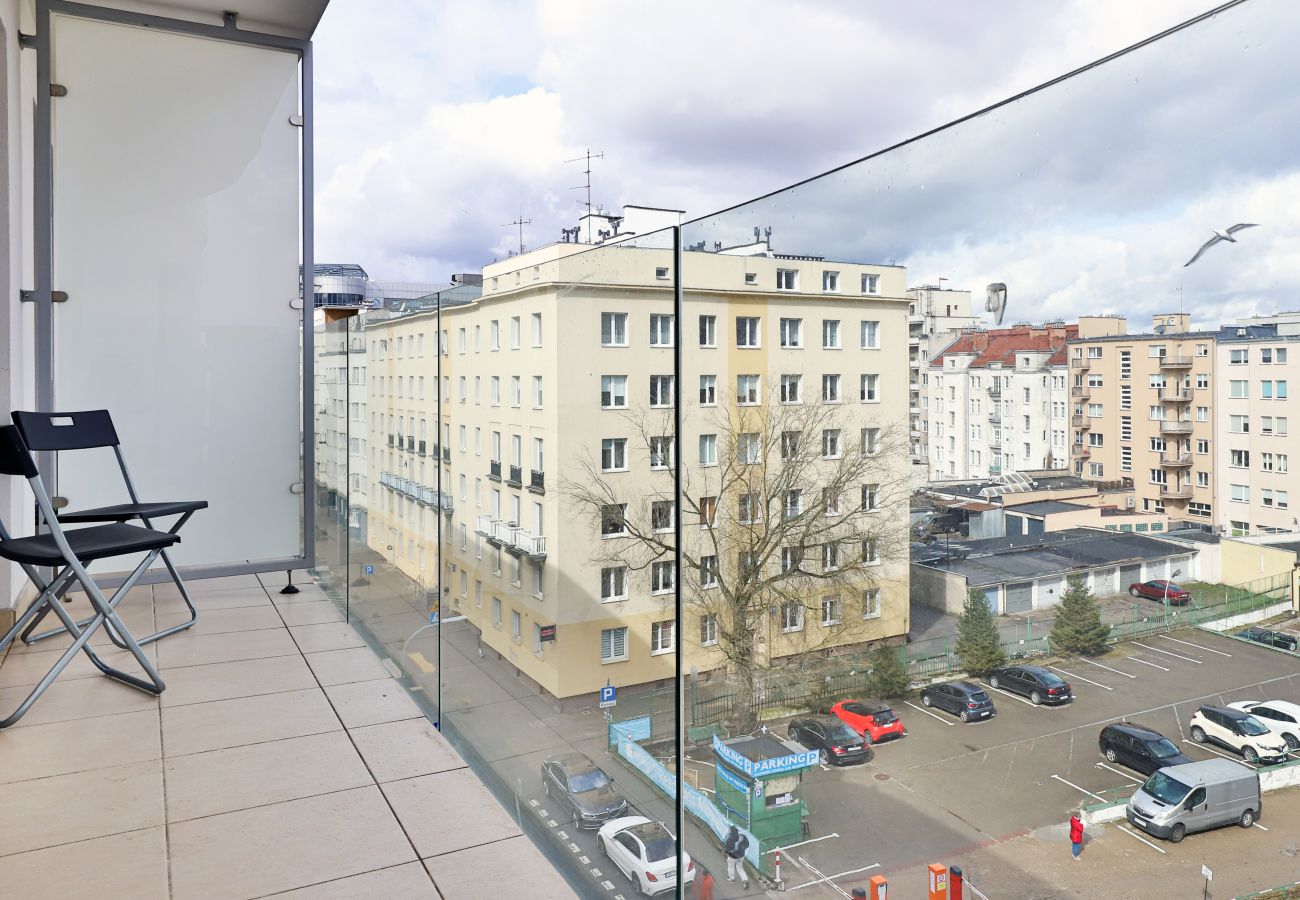 Ferienwohnung in Gdynia - Batorego 7/37, Maisonette-Wohnung mit Balkon