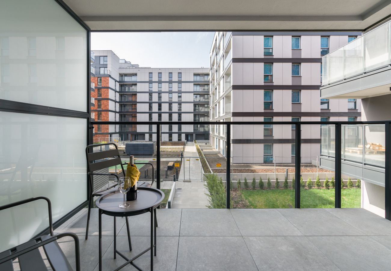 Ferienwohnung in Poznań - Św. Wawrzyńca 15/108, 1 Schlafzimmer, Balkon, Parkingplatz