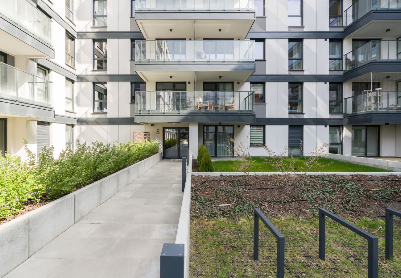 Ferienwohnung in Poznań - Św. Wawrzyńca 15/108, 1 Schlafzimmer, Balkon, Parkingplatz