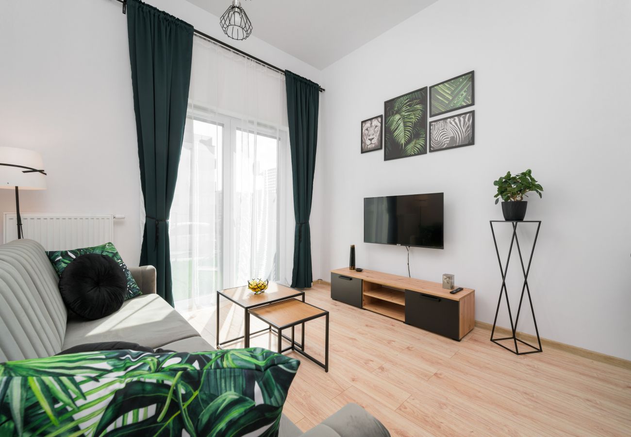 Ferienwohnung in Wrocław - Kajdasza 32 | Moderne Ein-Zimmer-Wohnung mit Terrasse und Parkplatz