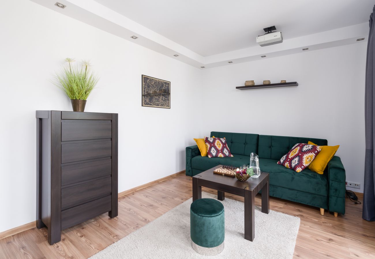 Ferienwohnung in Poznań - Dąbrowskiego 132, 1 Schlafzimmer, Balkon