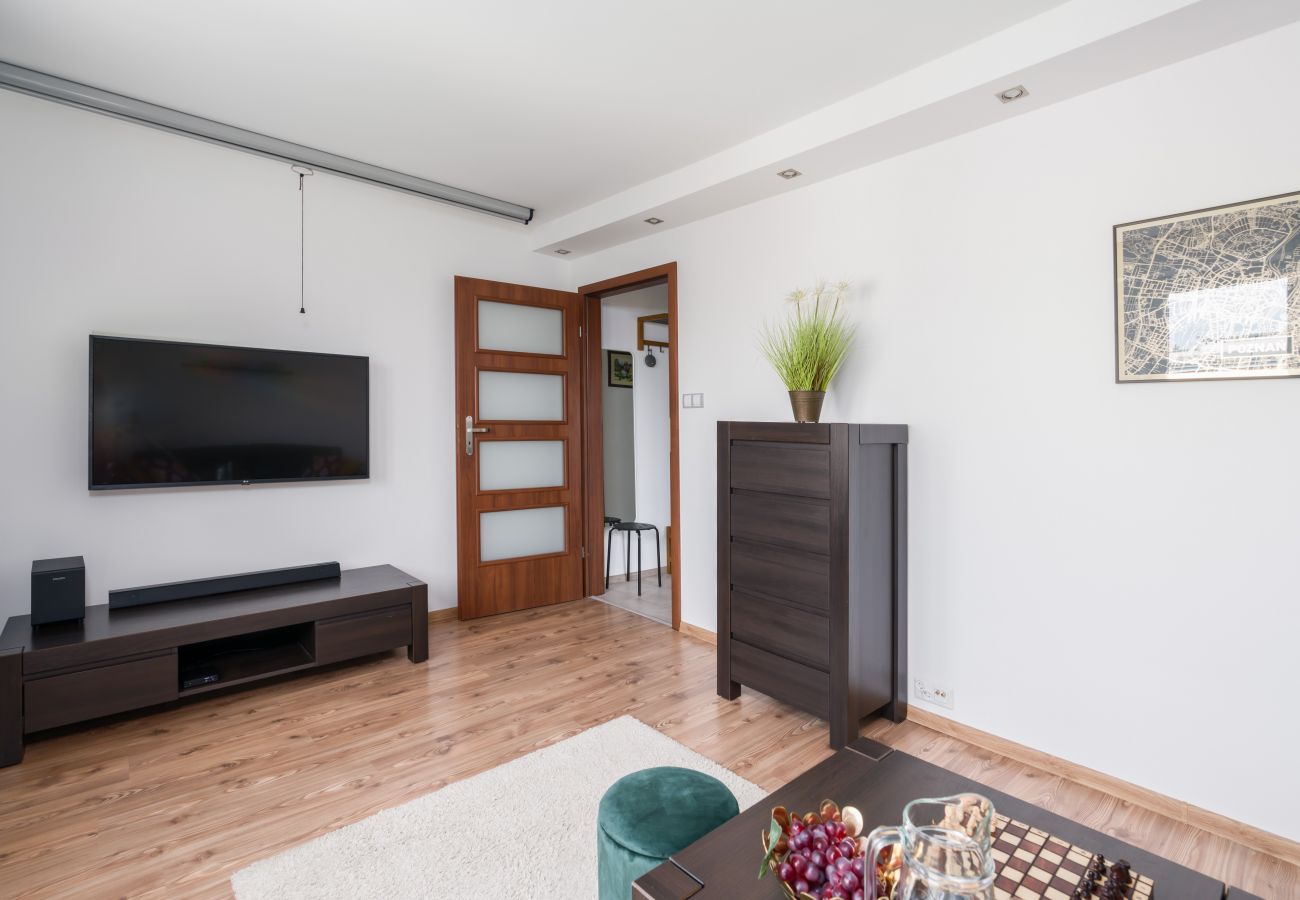 Ferienwohnung in Poznań - Dąbrowskiego 132, 1 Schlafzimmer, Balkon