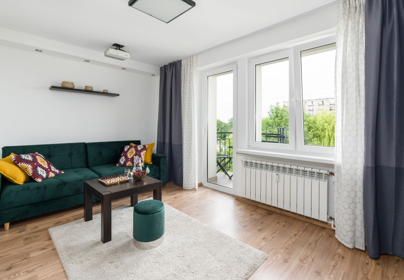 Ferienwohnung in Poznań - Dąbrowskiego 132, 1 Schlafzimmer, Balkon