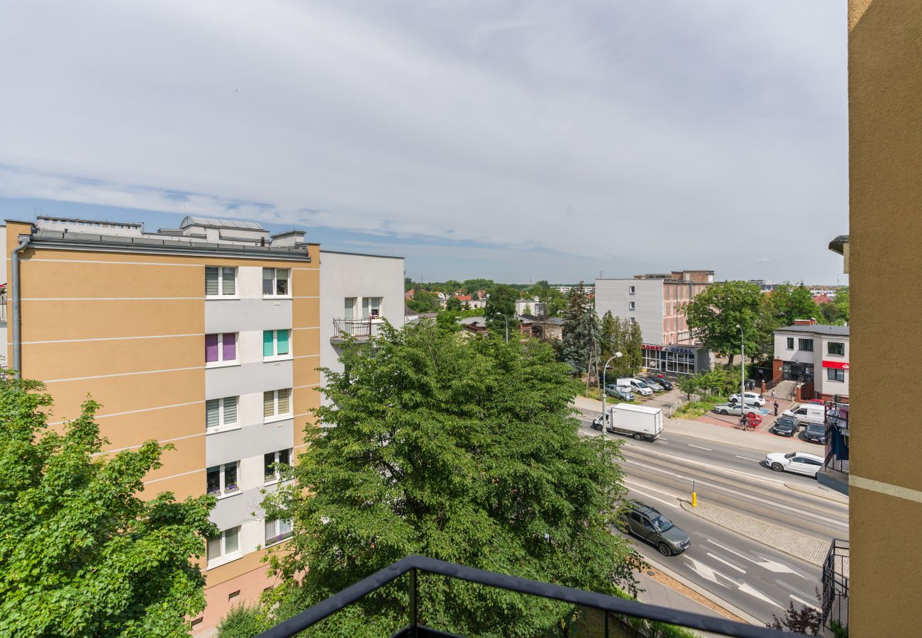 Ferienwohnung in Poznań - Dąbrowskiego 132, 1 Schlafzimmer, Balkon