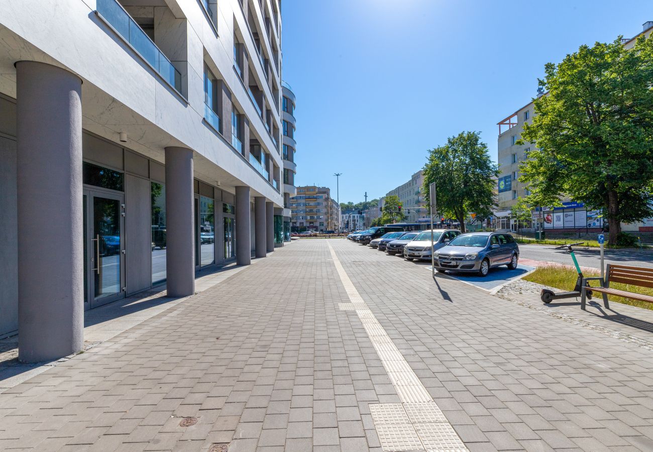 Ferienwohnung in Gdynia - Obrońców Wybrzeża 6/48, 1 Schlafzimmer, Balkon