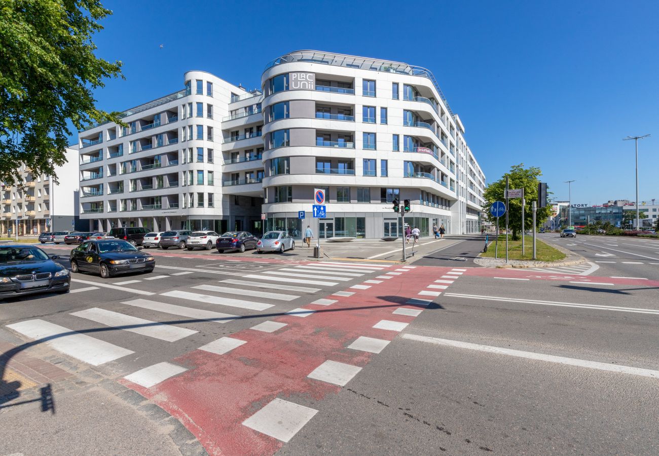 Ferienwohnung in Gdynia - Obrońców Wybrzeża 6/48, 1 Schlafzimmer, Balkon