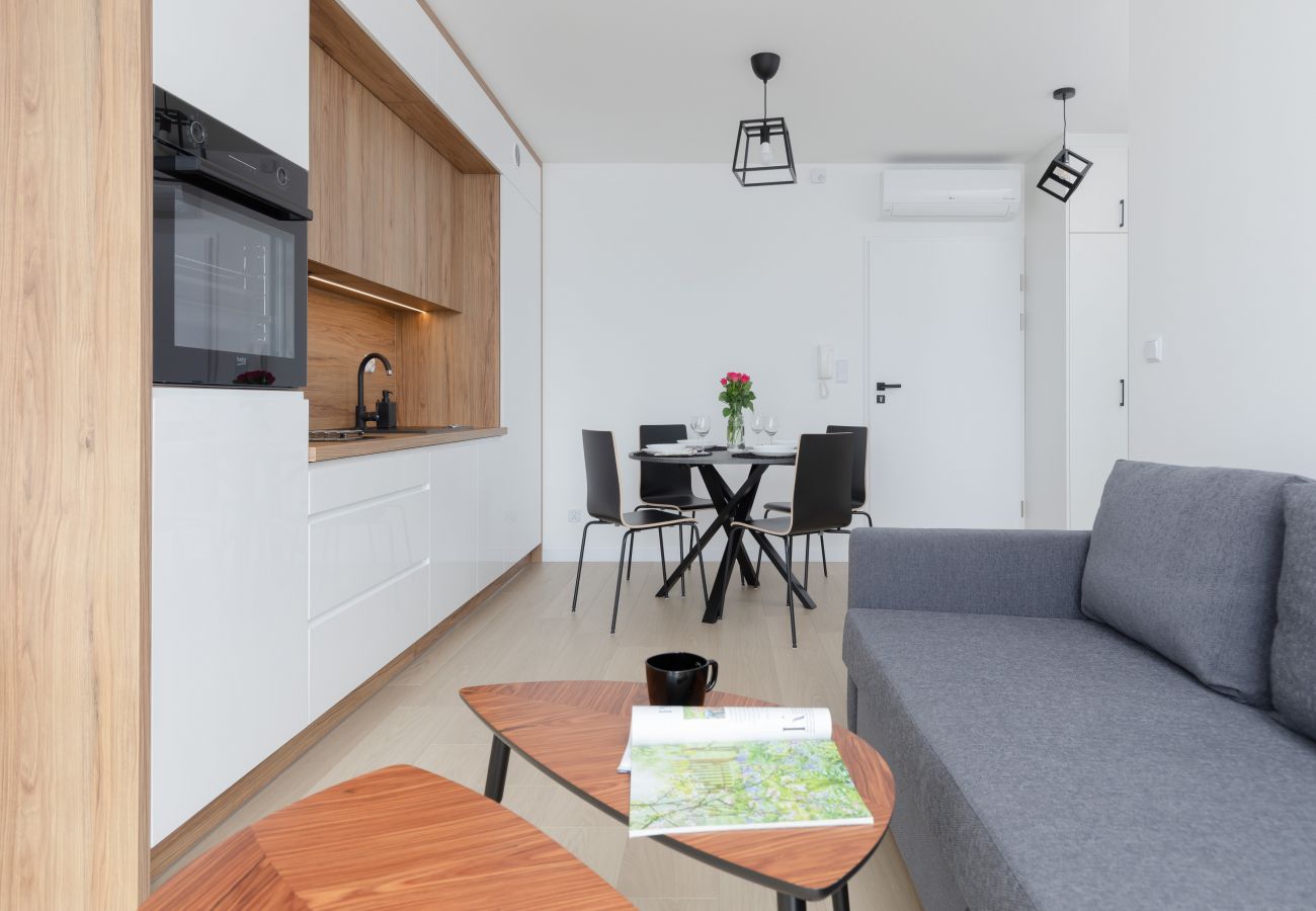 Ferienwohnung in Grzybowo - Grundstück Kapitanska 16C/36 | Wifi, Schlafzimmer, Parkplatz, Balkon