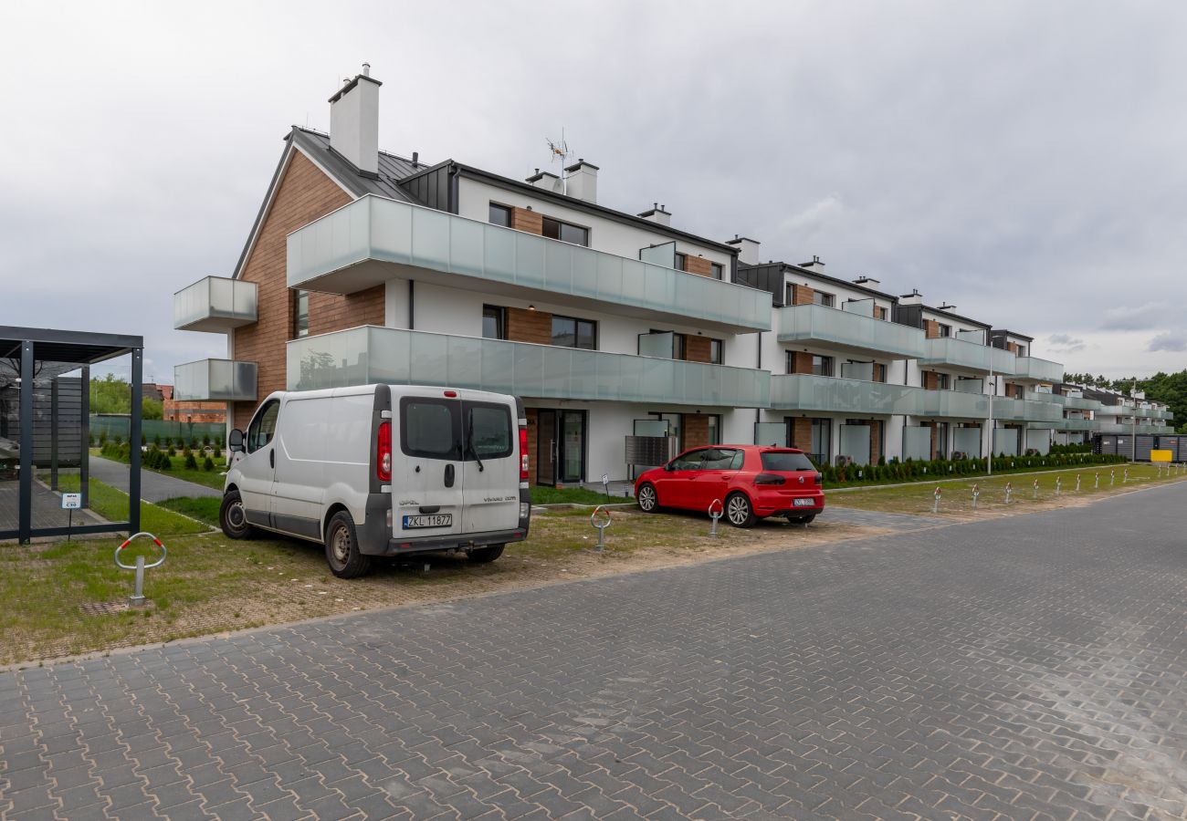 Ferienwohnung in Grzybowo - Grundstück Kapitanska 16C/36 | Wifi, Schlafzimmer, Parkplatz, Balkon