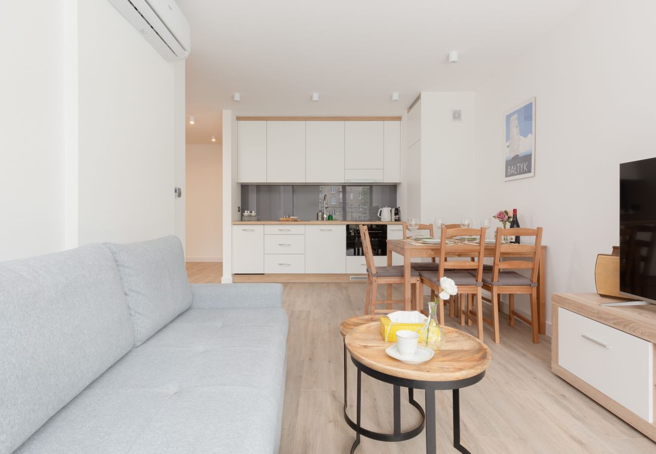 Ferienwohnung in Gdynia - Żeromskiego 23a/7, 1 Schlafzimmer, Balkon