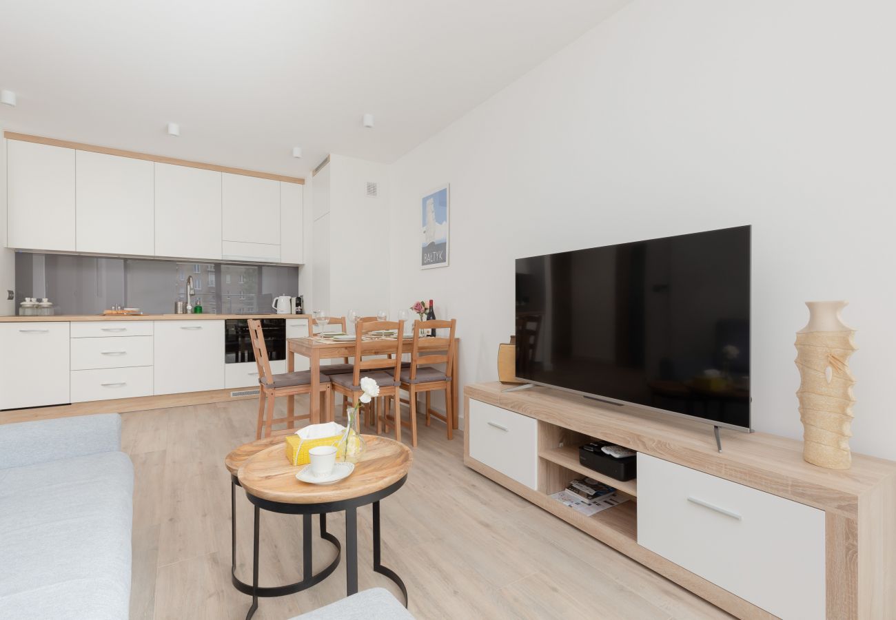 Ferienwohnung in Gdynia - Żeromskiego 23a/7, 1 Schlafzimmer, Balkon