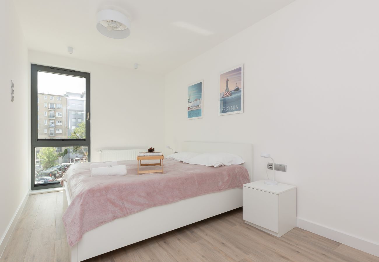 Ferienwohnung in Gdynia - Żeromskiego 23a/7, 1 Schlafzimmer, Balkon