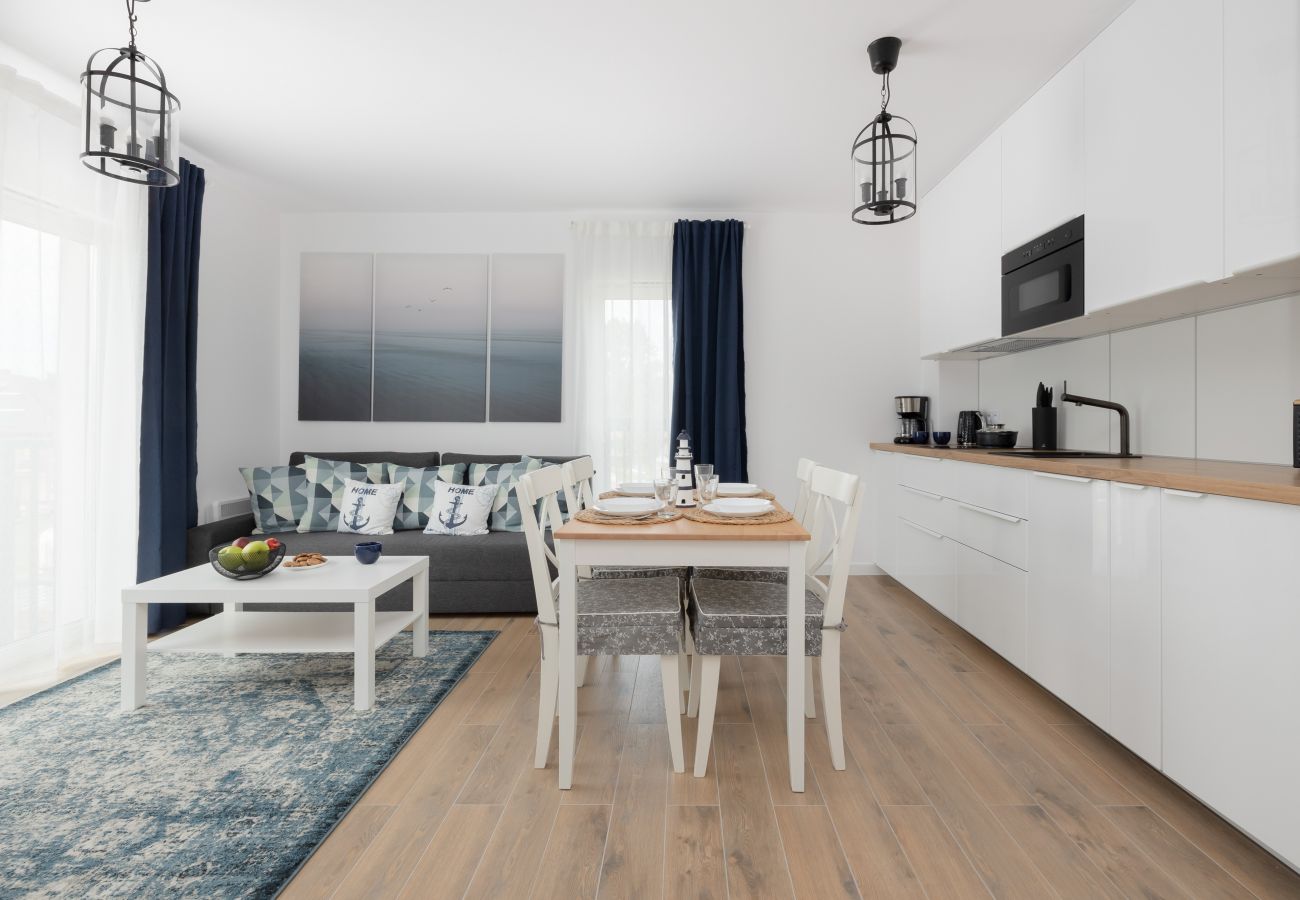 Ferienwohnung in Dziwnów - Wybrzeże Kościuszkowskie 6E/14, 1 Schlafzimmer, Balkon, Parkplatz