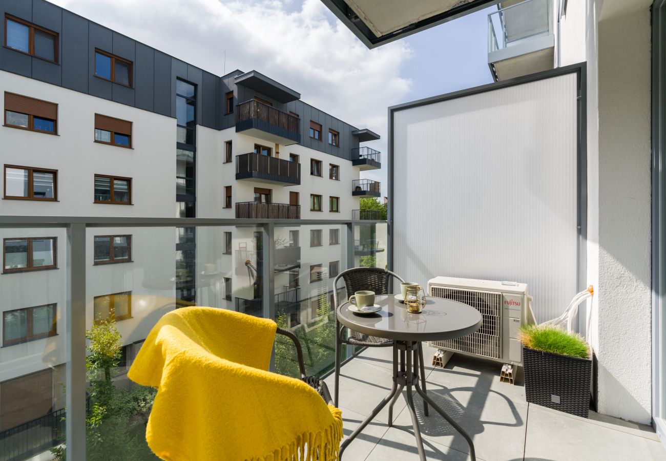 Ferienwohnung in Poznań - Niedziałkowskiego 25A/20, 1 Schlafzimmer, Klimaanlage, Parkplatz