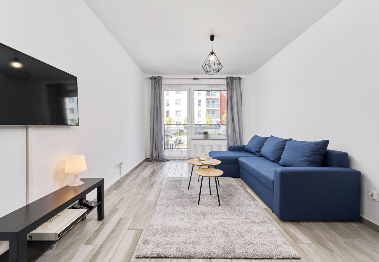 Ferienwohnung in Wrocław - Jamesa Cooka 3/10, 1 Schlafzimmer, Balkon