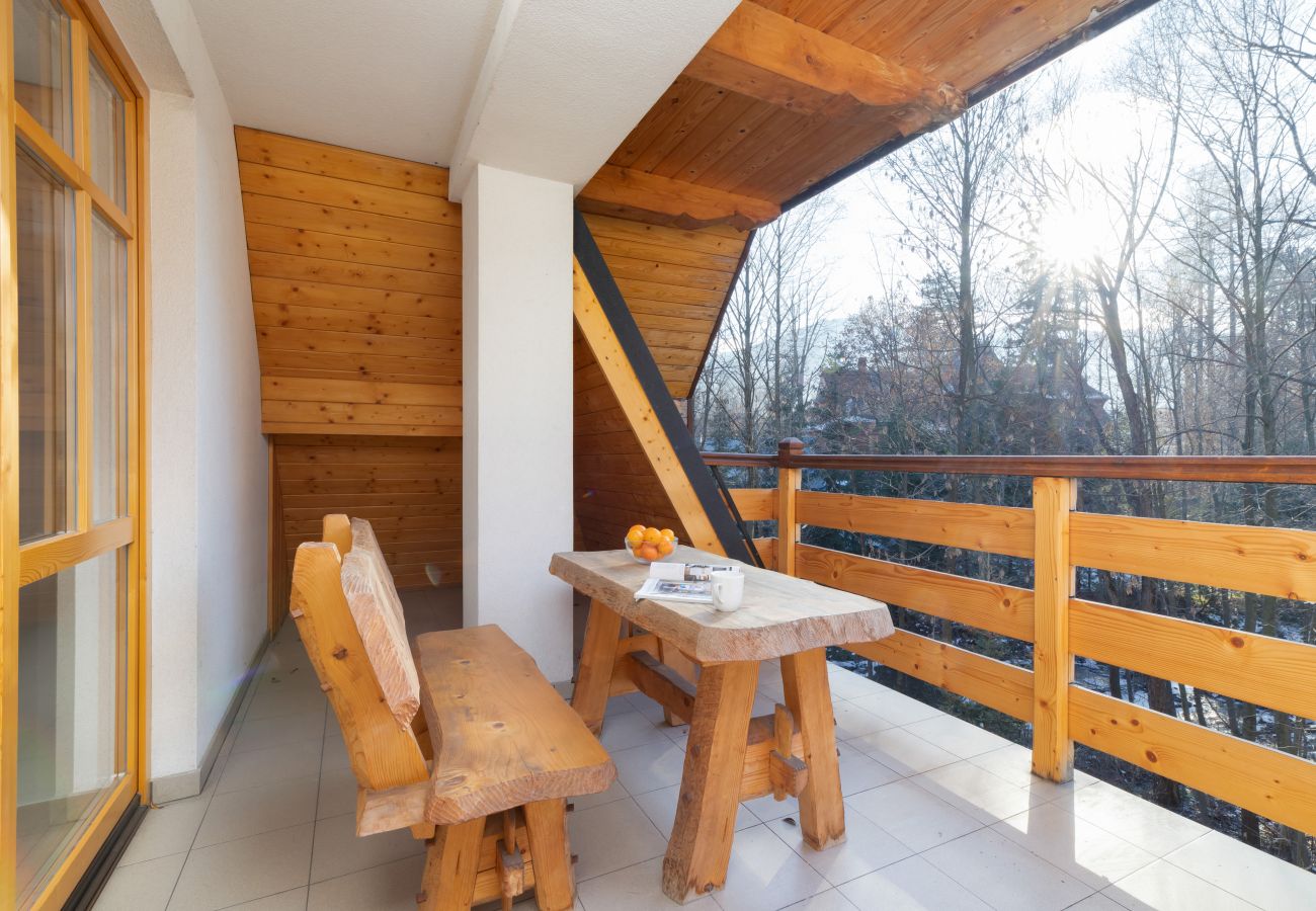 Ferienwohnung in Zakopane - Kaszelewskiego 7D/25 | Wifi, 1 Schlafzimmer, Balkon, Gym & Spa, Zakopane