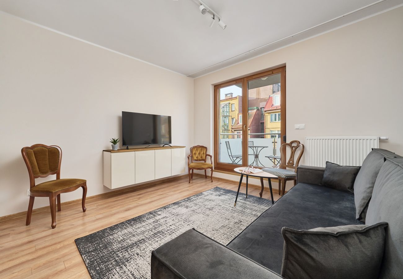 Ferienwohnung in Wrocław - Na Szańcach 8E/37, 1 Schlafzimmer, Balkon