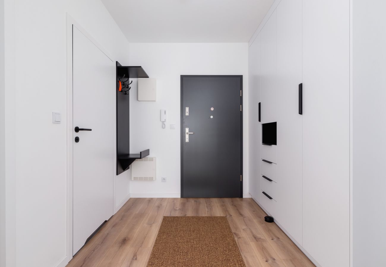 Ferienwohnung in Kraków - Dąbska 22B, Tauron Arena | 2 Schlafzimmer, Balkon, Parkplatz | Krakau