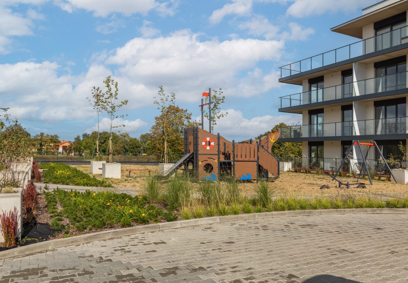 Ferienwohnung in Dziwnów - Aquamarine Apartment, 1 Schlafzimmer, Balkon, SPA