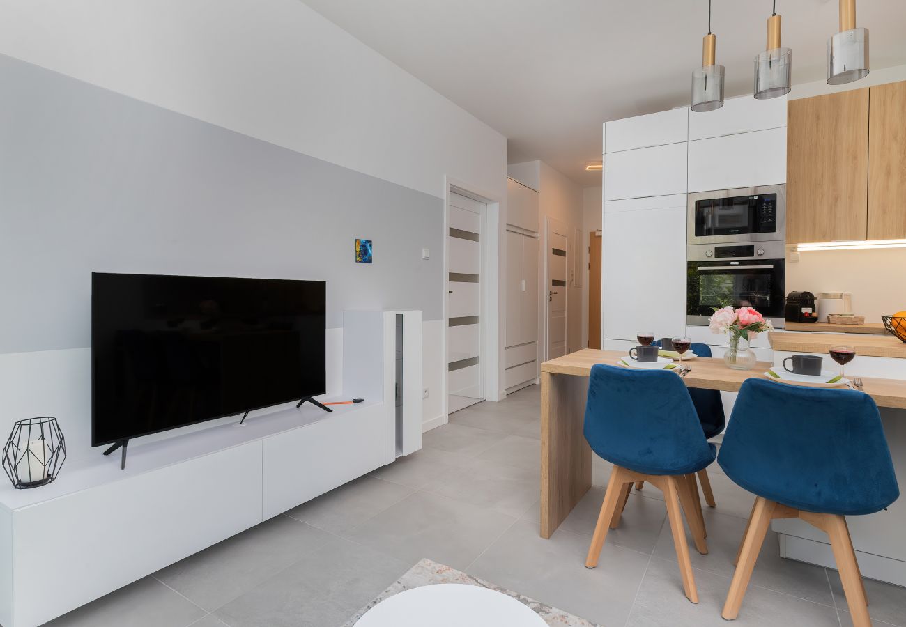 Ferienwohnung in Gdańsk - Gdańska 21R | 1 Schlafzimmer | Terrasse | Fitnessraum | Parkplatz