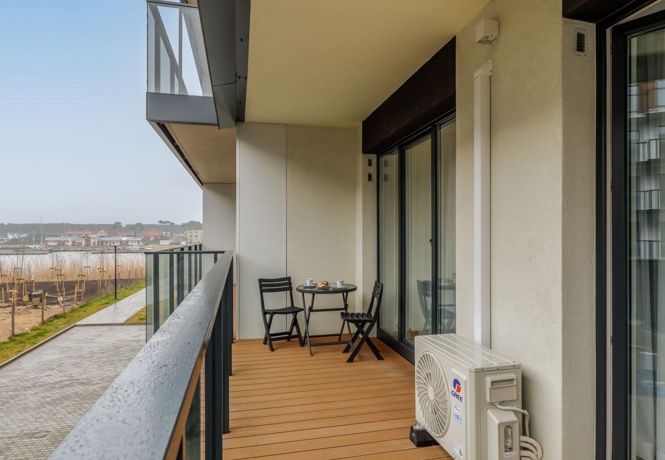 Ferienwohnung in Dziwnów - Spadochroniarzy 8A | Wifi, 1 Schlafzimmer, Balkon, Parkplatz, Schwimmbad & Spa, Dziwnow