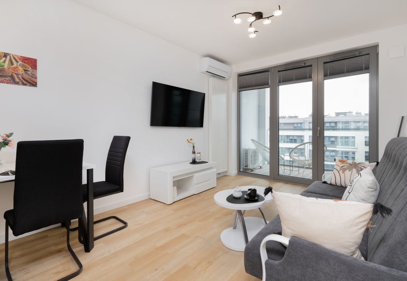 Ferienwohnung in Gdynia - Obrońców Wybrzeża 8 | Wifi, 1 Schlafzimmer, Balkon, Parkplatz, Gdynia