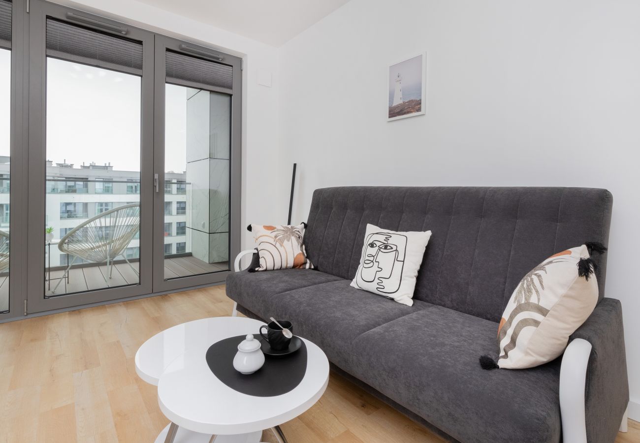 Ferienwohnung in Gdynia - Obrońców Wybrzeża 8 | Wifi, 1 Schlafzimmer, Balkon, Parkplatz, Gdynia