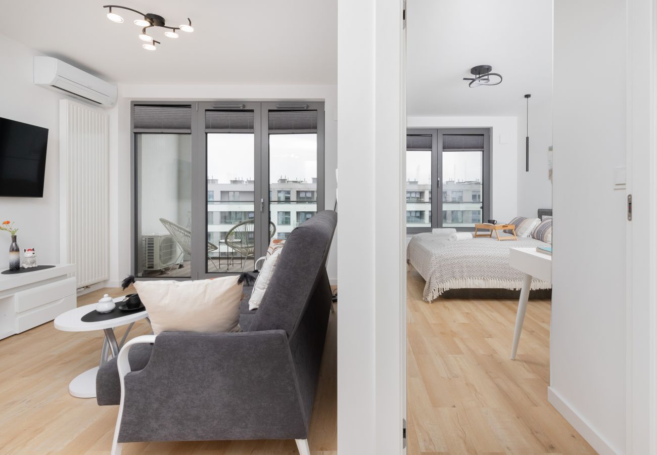 Ferienwohnung in Gdynia - Obrońców Wybrzeża 8 | Wifi, 1 Schlafzimmer, Balkon, Parkplatz, Gdynia