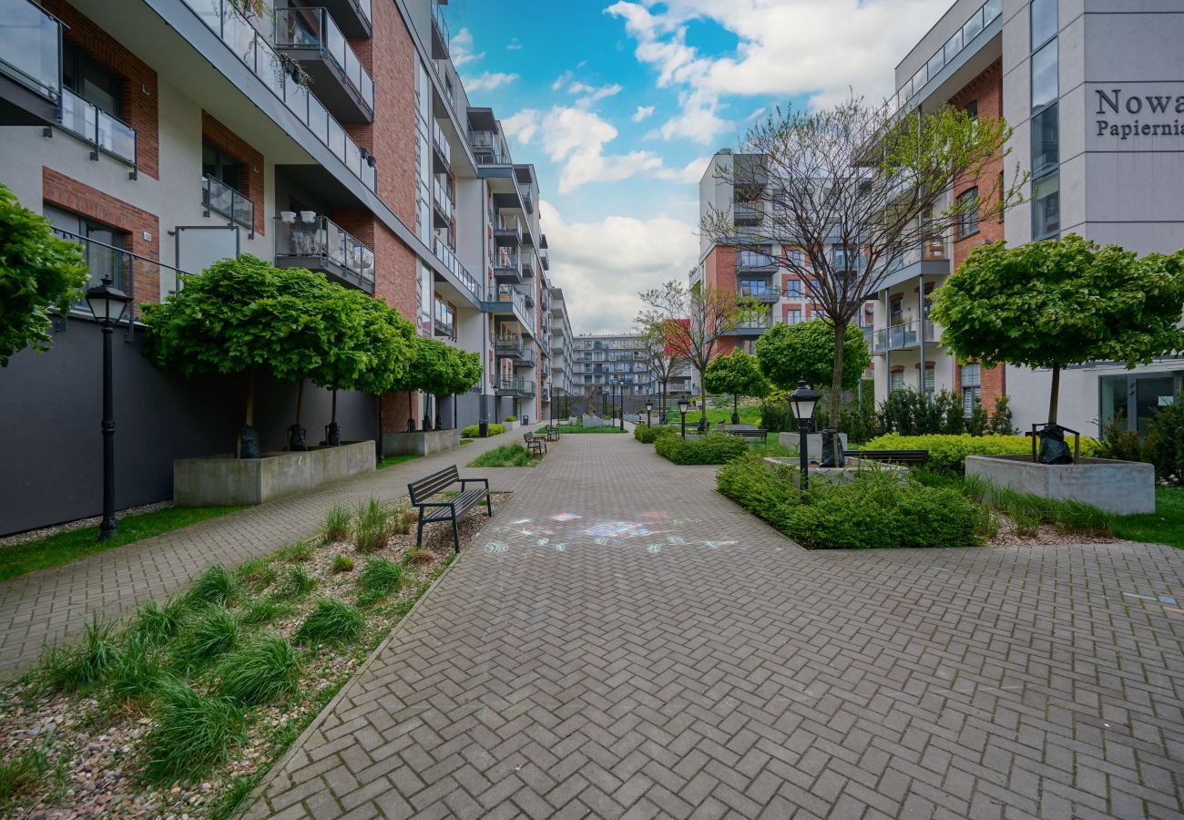 Ferienwohnung in Wrocław - Kosciuszki 142B - 1-Schlafzimmer-Wohnung mit Terrasse