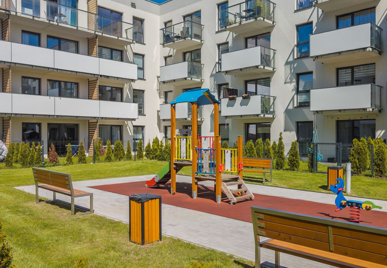 Ferienwohnung in Gdynia - Wohnung Nasypowa 9, 1 Schlafzimmer, Parkplatz, Terrasse