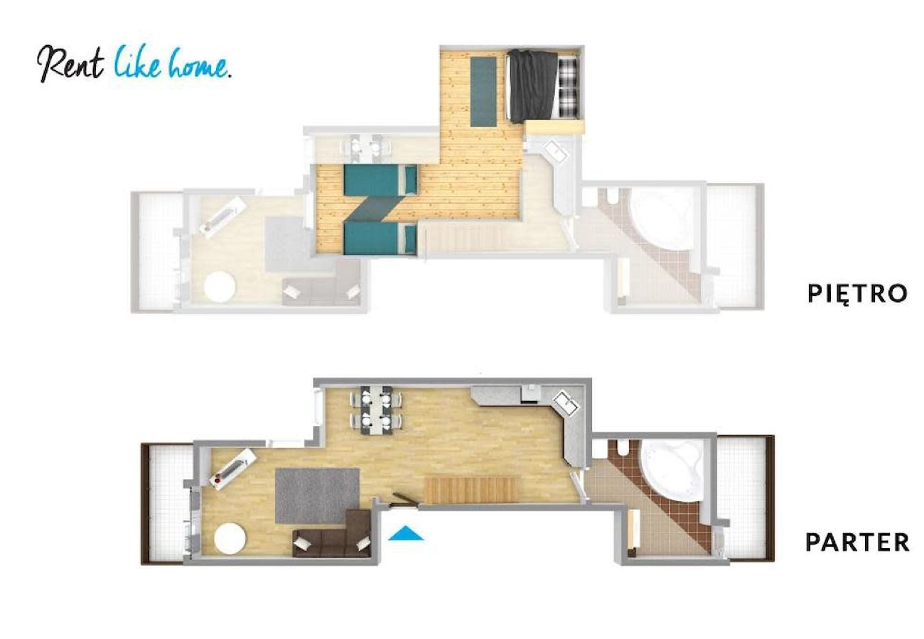 Ferienwohnung in Zakopane - Zweistöckiges Paradies mit Parkplatz und Balkon