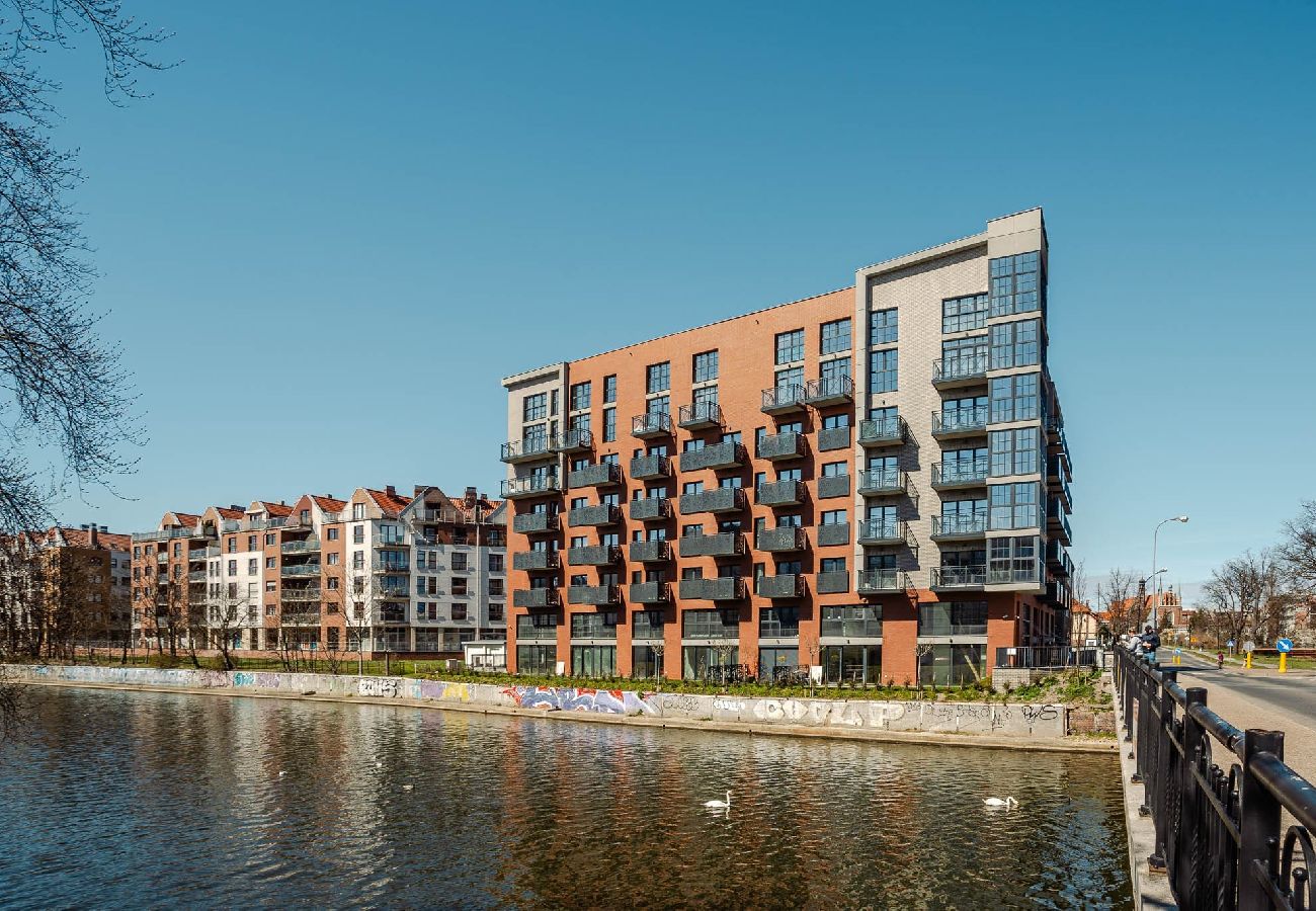 Ferienwohnung in Gdańsk - Dwie Motławy 20 Wohnung mit Balkon in hellen Farben 