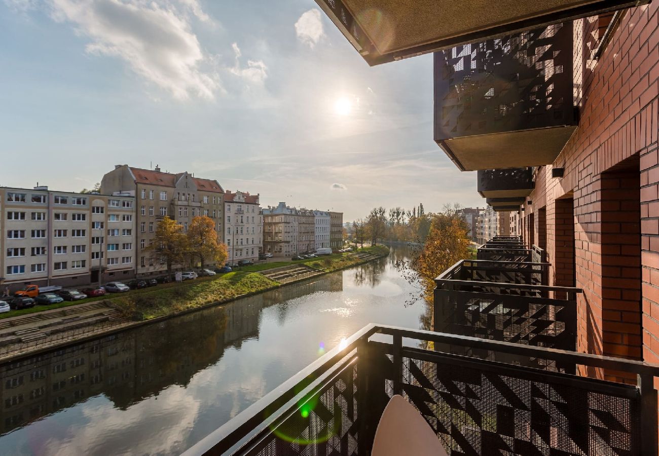 Studio in Gdańsk - Geräumiges Studio mit Blick auf den Fluss Mottlau