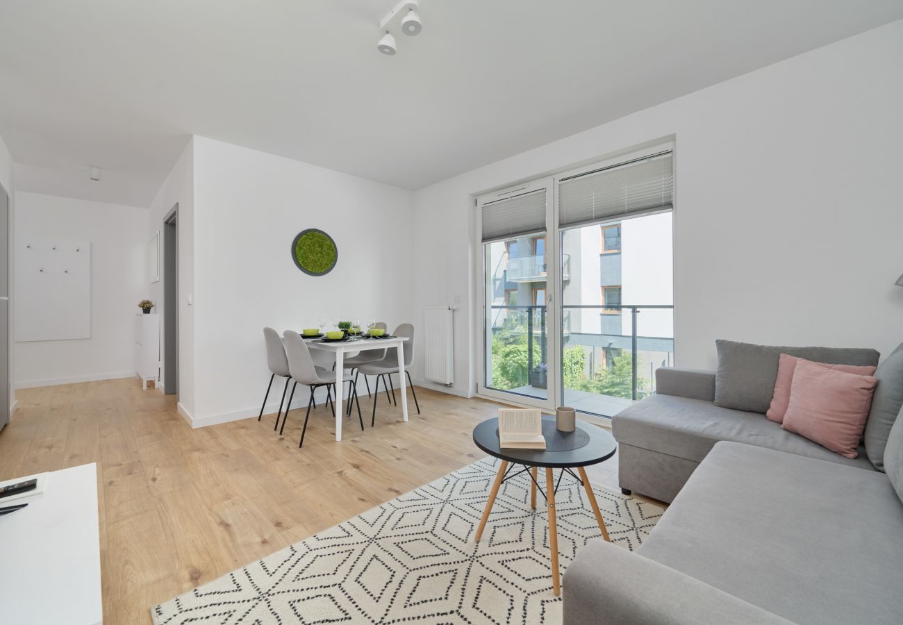 Ferienwohnung in Wrocław - Na Grobli Wohnung | 1 Schlafzimmer | Parkplatz | Balkon