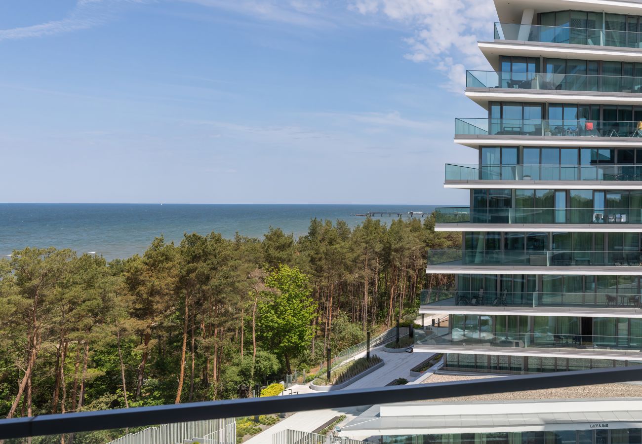 Ferienwohnung in Międzyzdroje - Cristallo Apartament Resort&SPA - Sea View  | 2 Schlafzimmer | Klimaanlage | Parkplatz | Balkon