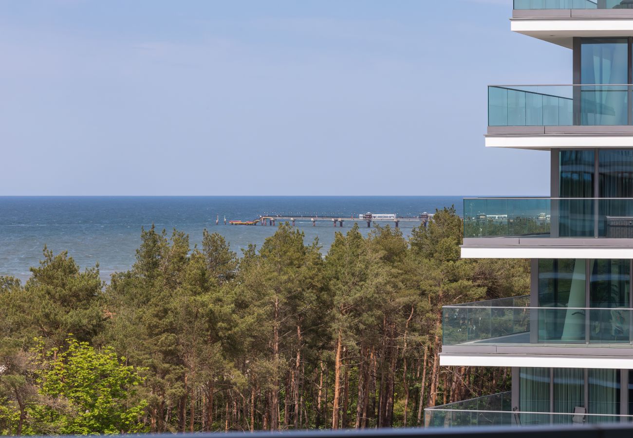 Ferienwohnung in Międzyzdroje - Cristallo Apartament Resort&SPA - Sea View  | 2 Schlafzimmer | Klimaanlage | Parkplatz | Balkon