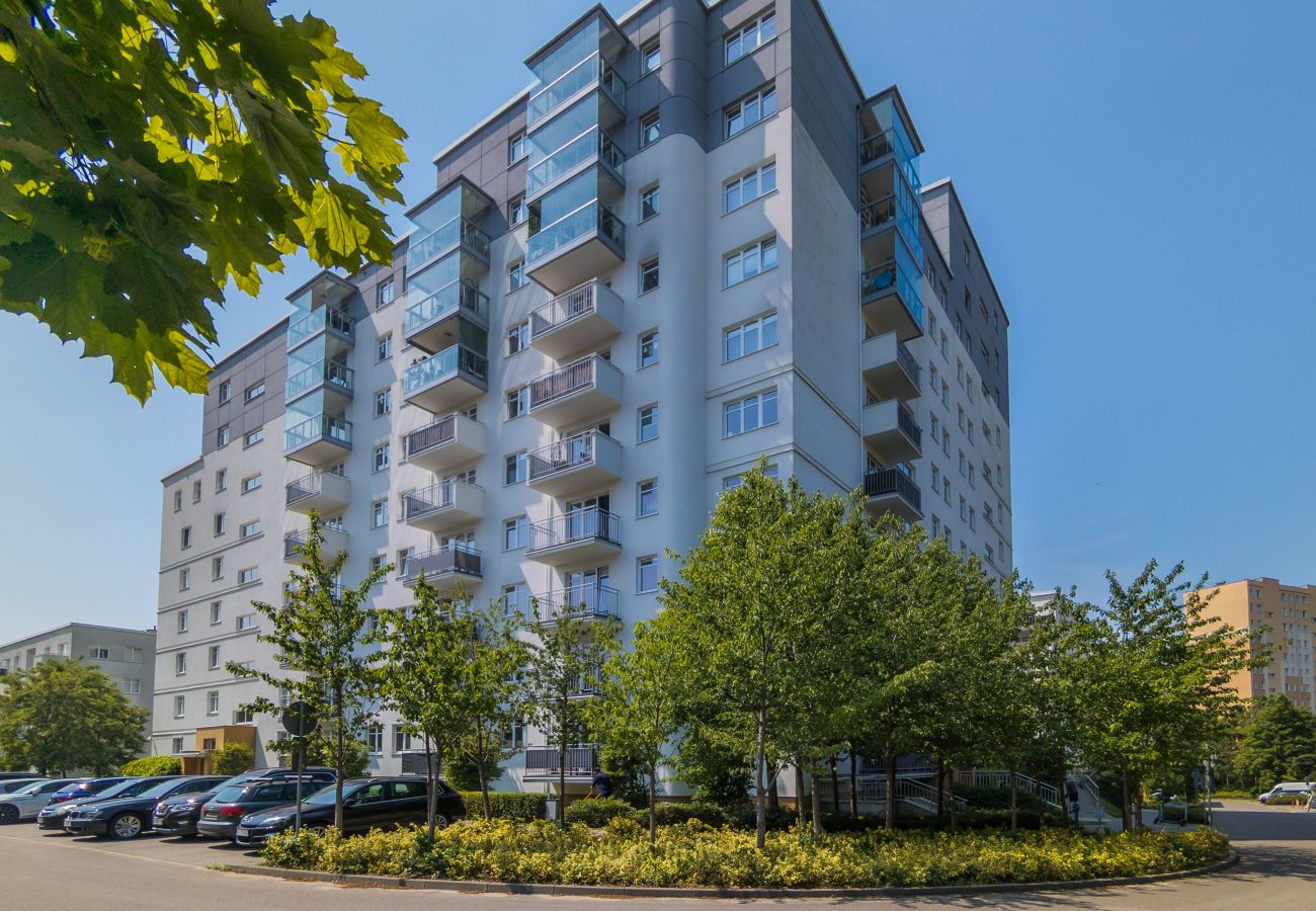 Ferienwohnung in Gdynia - Helle Familienwohnung Gdynia mit Balkon & Parkplatz