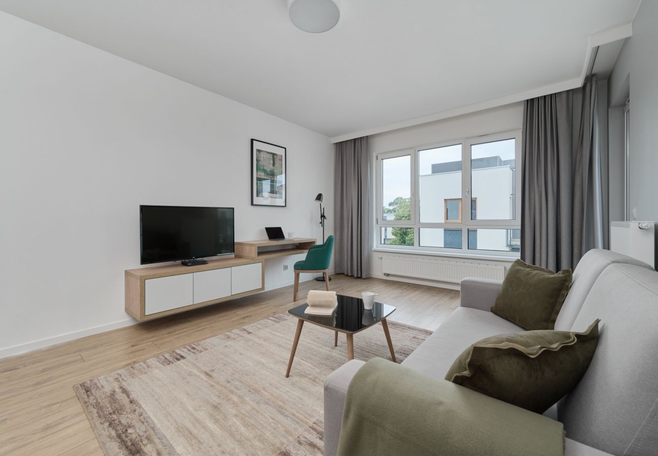 Ferienwohnung in Wrocław - Modernes Apartment Na Grobli | 1 Schlafzimmer | Balkon