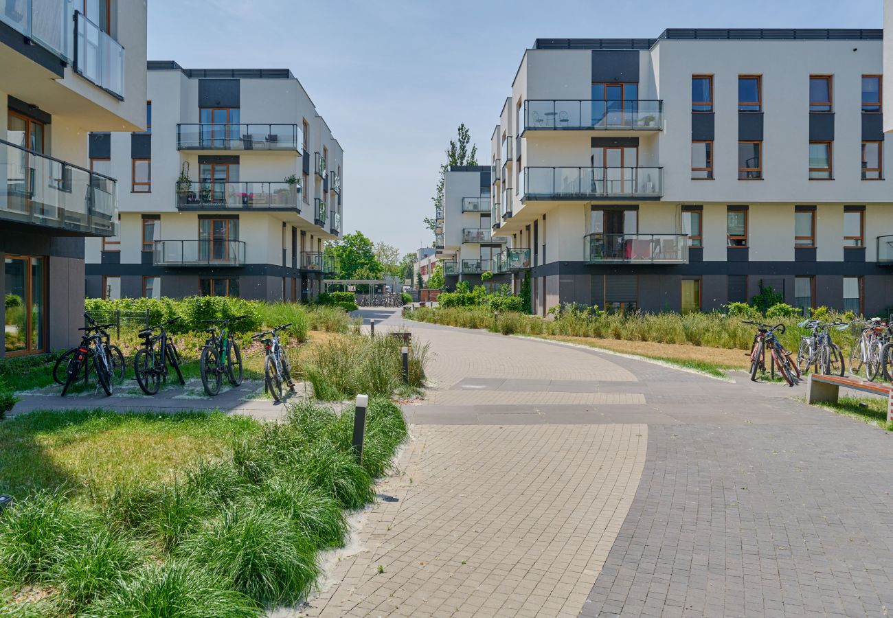 Ferienwohnung in Wrocław - Modernes Apartment Na Grobli | 1 Schlafzimmer | Balkon