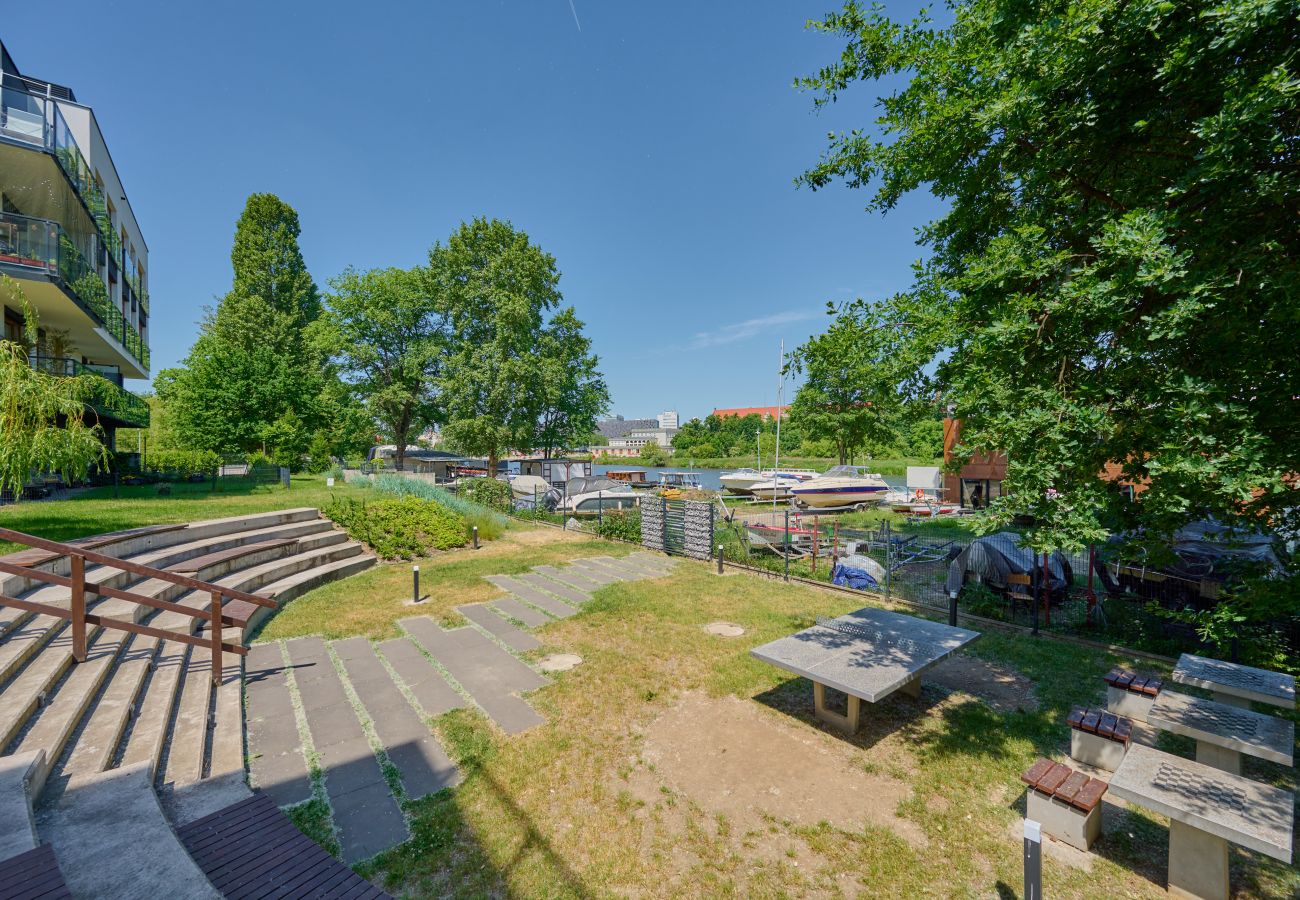 Ferienwohnung in Wrocław - Modernes Apartment Na Grobli | 1 Schlafzimmer | Balkon