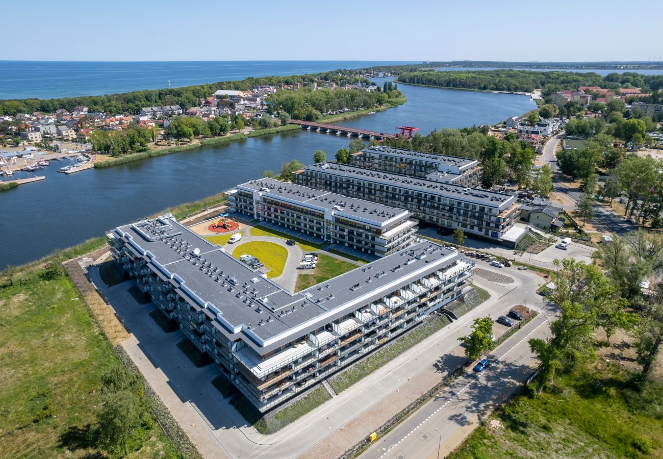 Ferienwohnung in Dziwnów -  Spadochroniarzy 4A Dziwnów | Prestige, A/C, Wifi, Haustierfreundlich, 2 Schlafzimmer, Balkon, Parkplatz, Schwimmbad und SPA