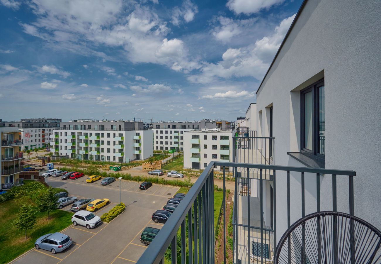 Ferienwohnung in Wrocław - Edmunda Kajdasza 10A | Prestige, Wifi, Haustierfreundlich, 1 Schlafzimmer, Balkon, Parkplatz, Breslau