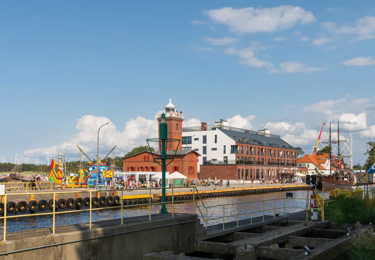 Ferienwohnung in Darłowo - Bulwar Zachodzącego Słońca 2 | Wifi, Haustierfreundlich, Klimaanlage, 1 Schlafzimmer, Balkon, Parkplatz, Darlowo