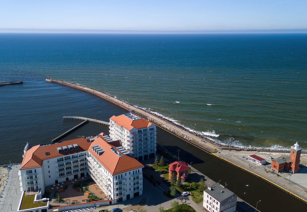 Ferienwohnung in Darłowo - Bulwar Zachodzącego Słońca 2 | Wifi, Haustierfreundlich, Klimaanlage, 1 Schlafzimmer, Balkon, Parkplatz, Darlowo