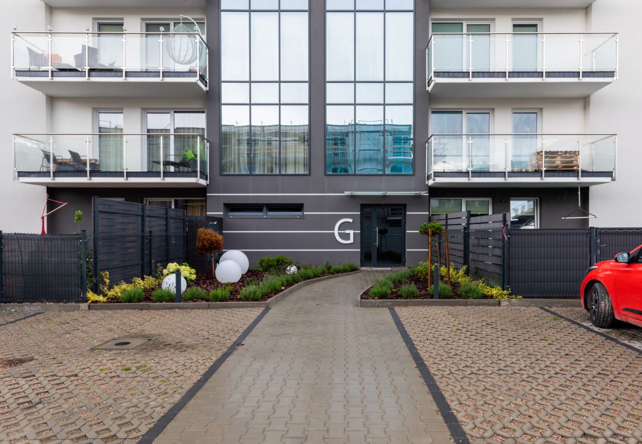 Ferienwohnung in Gąski - Helles & elegantes Apartment mit Parkplatz & Balkon, in der Nähe des Gaski Strandes