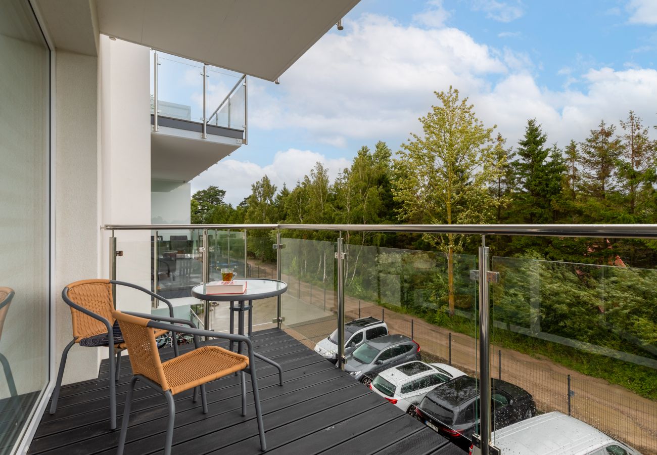 Ferienwohnung in Gąski - Helles & elegantes Apartment mit Parkplatz & Balkon, in der Nähe des Gaski Strandes